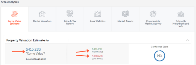 Xome property details page